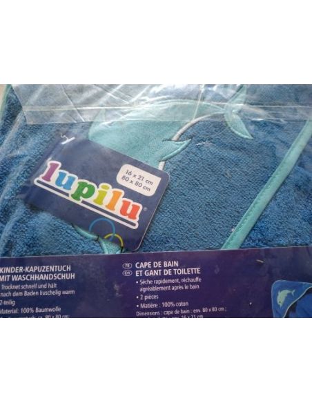 Children's towel with a hood Lupilu- Dolphin buy in online store
