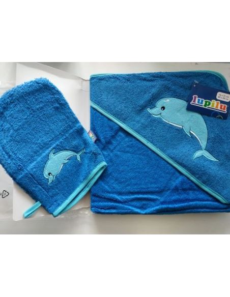 Children's towel with a hood Lupilu- Dolphin buy in online store