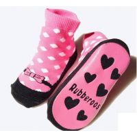 Baby socks with anti-slip sole size 12 months - raspberry buy in online store