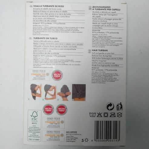 Towel Chalma, Turban for drying hair from MONKEY CLEAN microfiber buy in online store