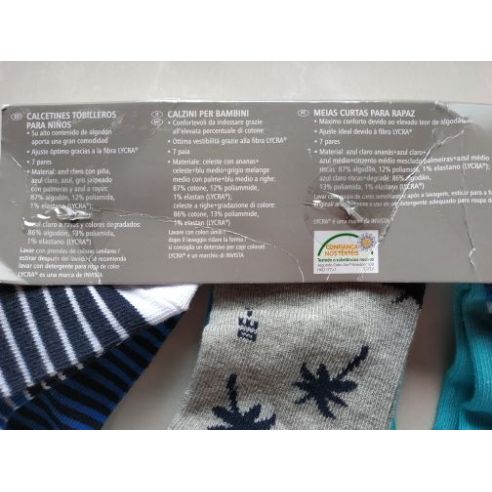 Socks Lupilu Pineapple 7pcs Size 27-30 buy in online store