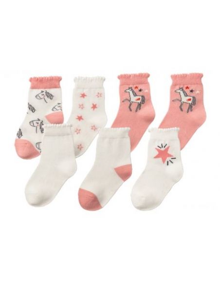 Socks Lupilu Set Pink 7pcs Size 23-26 buy in online store