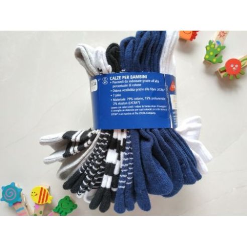Socks Lupilu Set Blue 7pcs Size 23-26 buy in online store