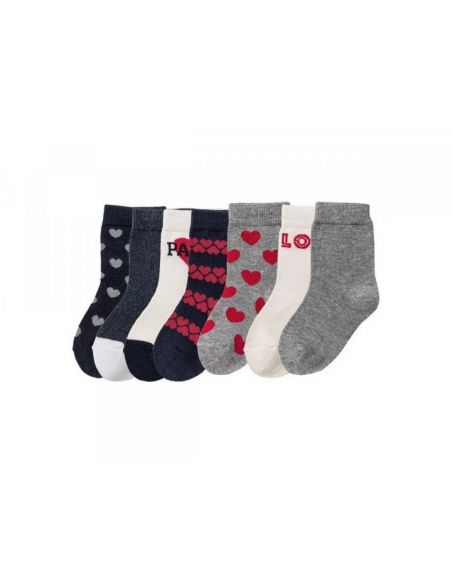 Socks Lupilu Set Red 7pcs Size 27-30 buy in online store