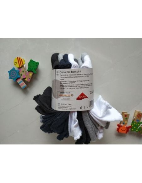 Socks Lupilu Set Gray 7pcs Size 31-34 buy in online store