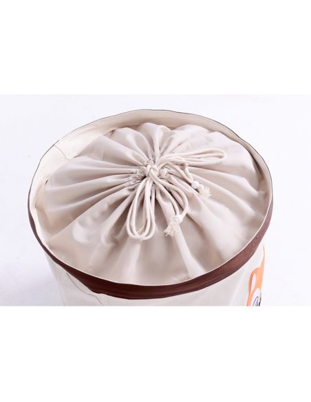 Basket for toys Cotton with Applique - Fox buy in online store Basket for toys Cotton with Applique - Fox buy in online store