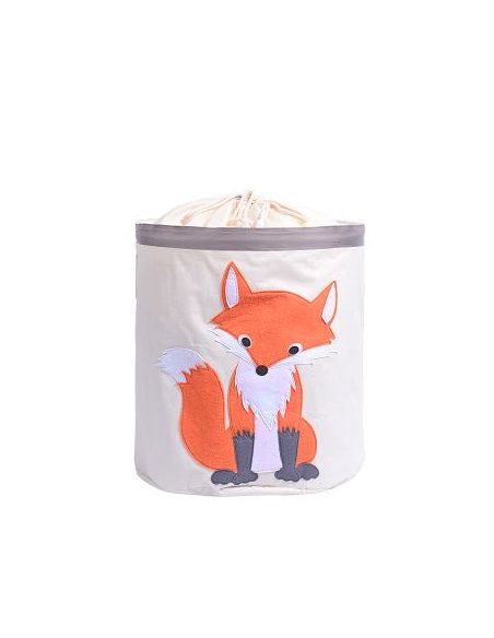 Basket for toys Cotton with Applique - Fox buy in online store Basket for toys Cotton with Applique - Fox buy in online store