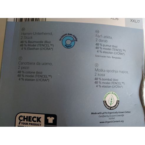 Cotton Men's T-shirt Aldi (Germany) - size M, black - set 2pcs buy in online store