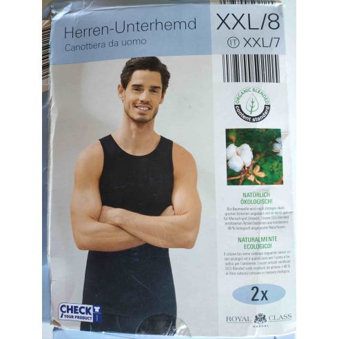 Cotton Men's T-shirt Aldi (Germany) - size M, black - set 2pcs buy in online store