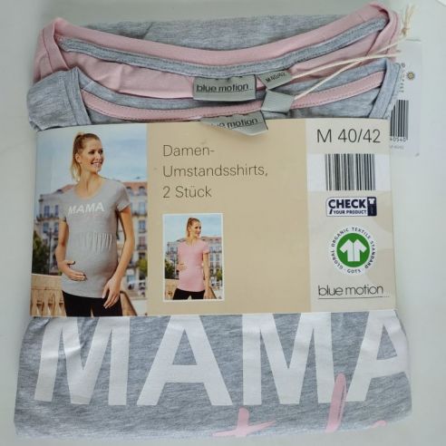T-shirts for pregnant women Blue Motion - Set 2pcs Size S 36/38 buy in online store