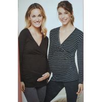 Long Sleeve T-shirts for Pregnant and Feeding Blue Motion 2pcs - S 36/38 buy in online store