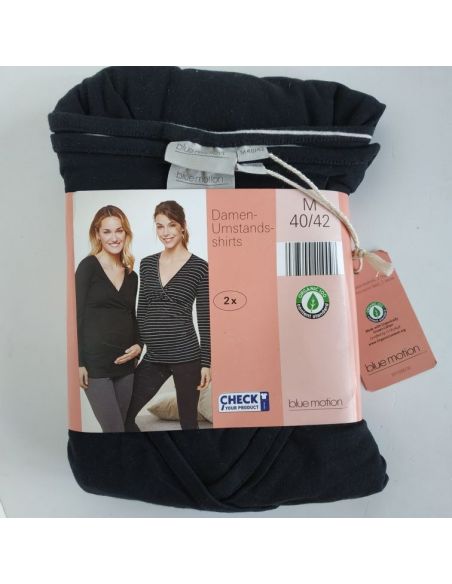 Long Sleeve T-shirts for Pregnant And Feeding Blue Motion 2pcs - M 40/42 buy in online store