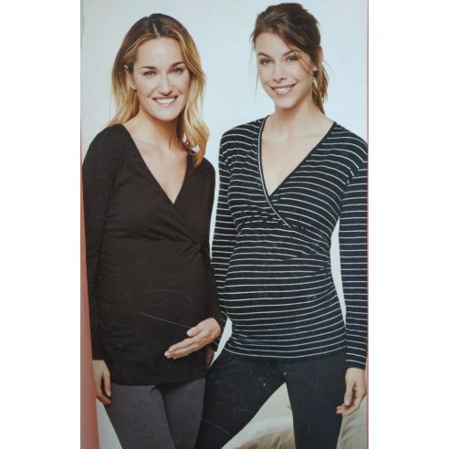 Long Sleeve T-shirts for Pregnant and Feeding Blue Motion 2pcs - L 44/46 buy in online store