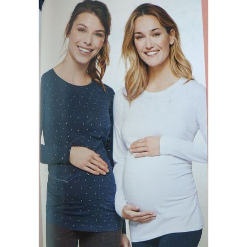 Long Sleeve T-shirts for Pregnant Blue Motion 2pcs - L 44/46 buy in online store