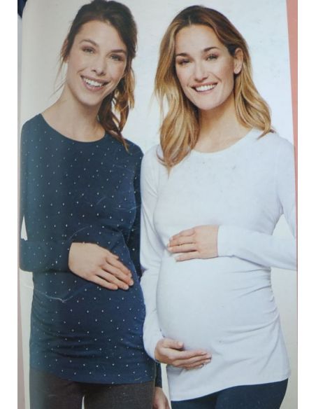 Long Sleeve T-shirts for Pregnant Blue Motion 2pcs - L 44/46 buy in online store