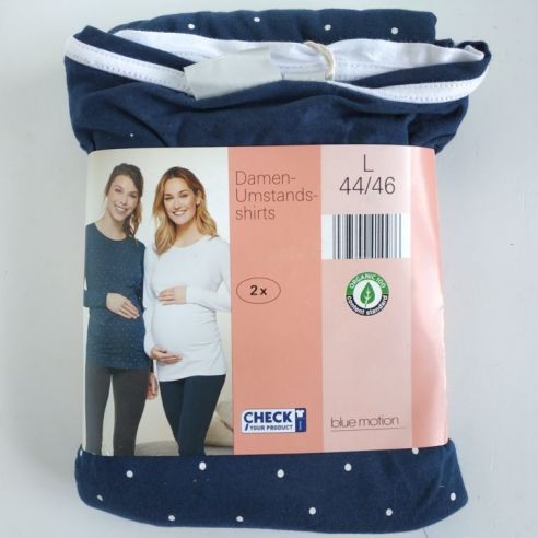 Long Sleeve T-shirt for Pregnant and Ormeal Blue Motion 2pcs - L 44/46 buy in online store