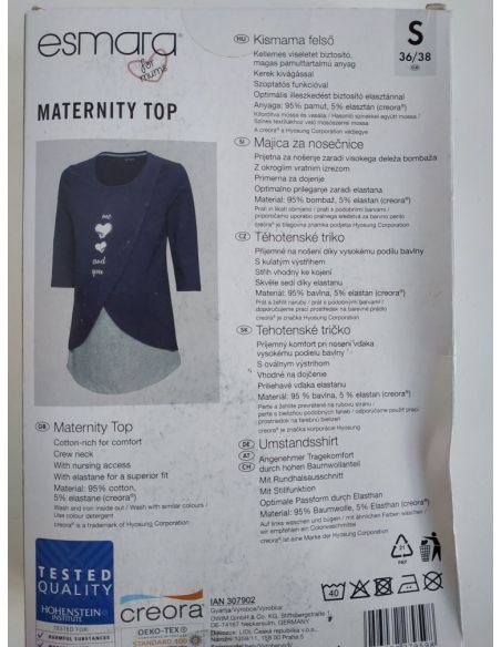 Long Sleeve T-shirt for Pregnant And Feeding Esmara 1pc - S 36/38 buy in online store