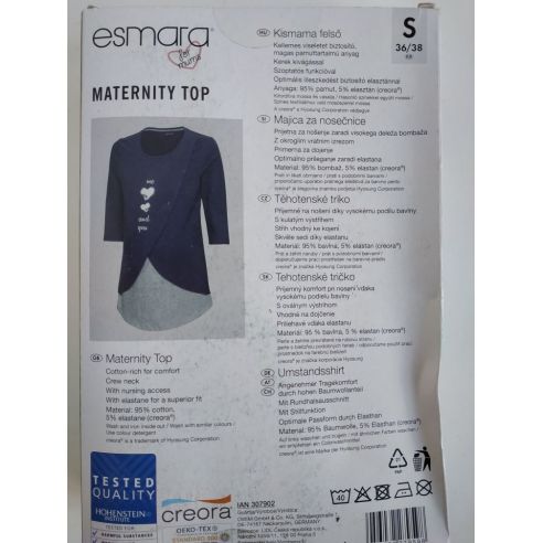 Long Sleeve T-shirt for Pregnant and Feeding Esmara 1ct - M 40/42 buy in online store