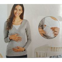 Long Sleeve T-shirt for Pregnant And Feeding Esmara Gray 1pc - M 40/42 buy in online store