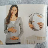 Long Sleeve T-shirt for Pregnant And Feeding Esmara Gray 1pc - XS 32/34 buy in online store 2