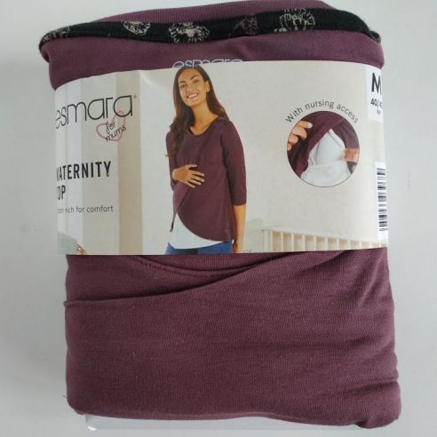 Long Sleeve T-shirt for Pregnant and Feeding Esmara 1ct - M 40/42 Eggplant buy in online store