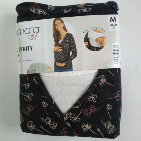 Long Sleeve T-shirt for Pregnant And Feeding Esmara 1pc - M 40/42 Flowers buy in online store