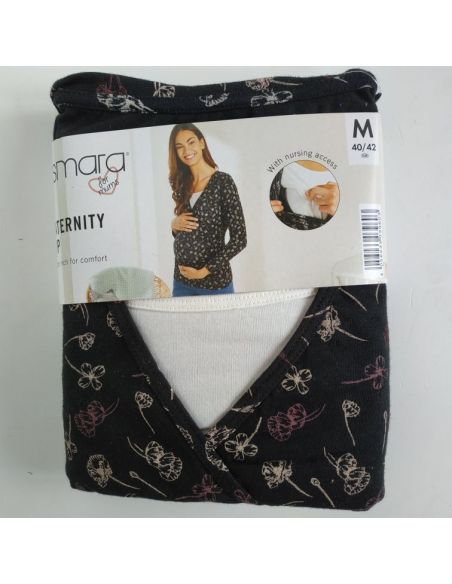 Long Sleeve T-shirt for Pregnant And Feeding Esmara 1pc - M 40/42 Flowers buy in online store