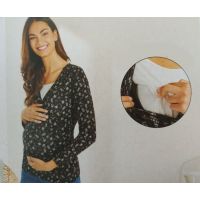 Long Sleeve T-shirt for Pregnant And Feeding Esmara 1pc - M 40/42 Flowers buy in online store