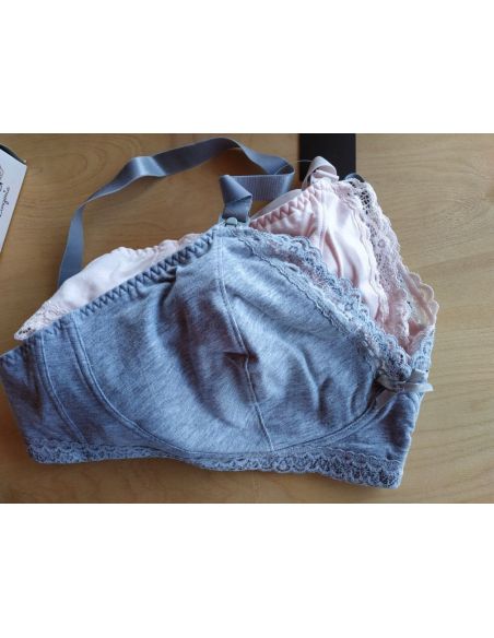Esmara feeding bras - pink + gray buy in online store