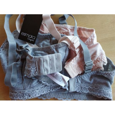 Esmara feeding bras - pink + gray buy in online store