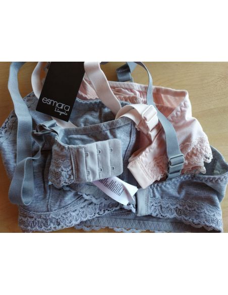 Esmara feeding bras - pink + gray buy in online store