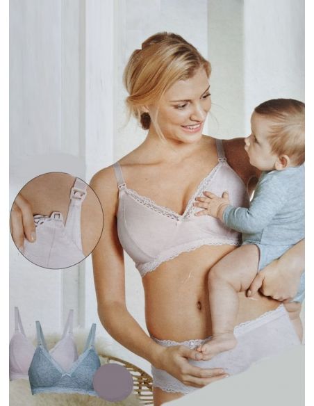 Esmara feeding bras - pink + gray buy in online store