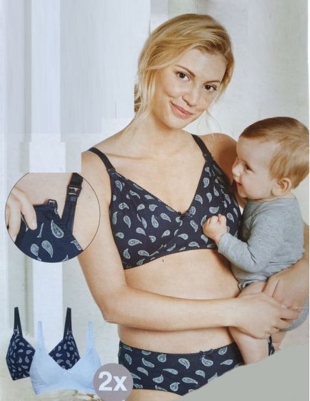 Esmara feeding bras - blue + blue buy in online store