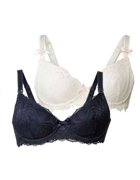 Esmara feeding bras - blue + white with bones buy in online store