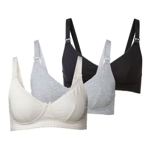 Esmara feeding bras - black + white + gray buy in online store