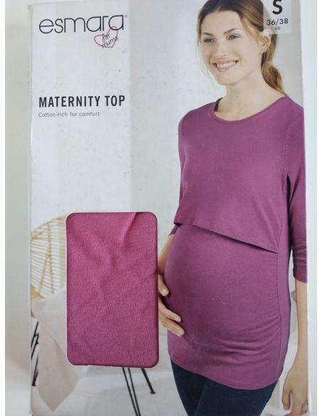 Long Sleeve T-shirt for Pregnant and Feeding Esmara Pink 1pc - M 40/42 buy in online store