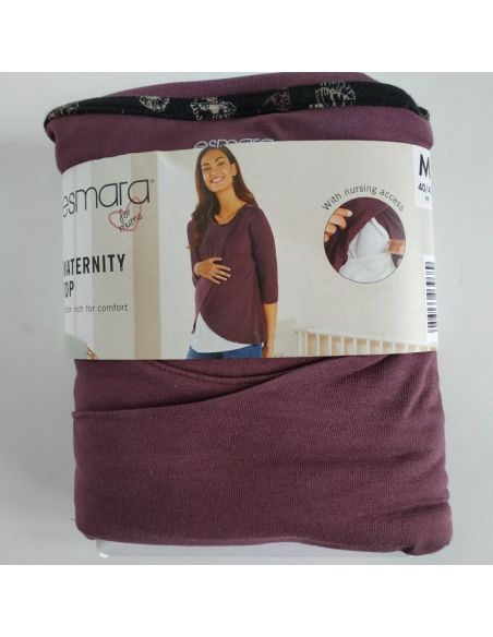 Long Sleeve T-shirt for Pregnant and Feeding Esmara 1ct - L 44/46 Eggplant buy in online store