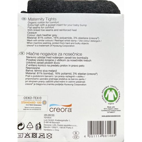 Cotton tights for pregnant women Esmara - gray buy in online store