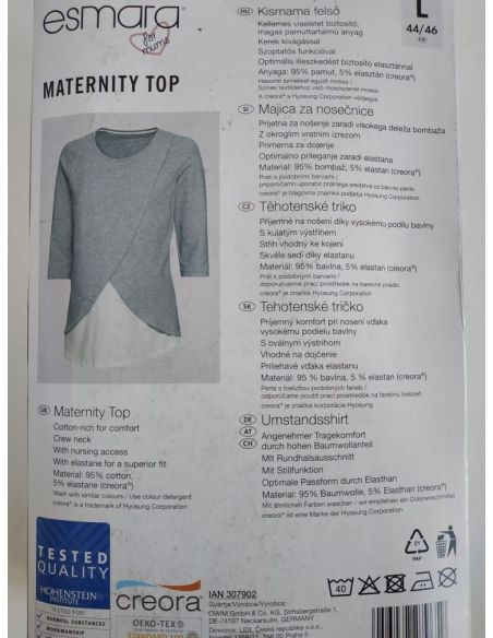 Long Sleeve T-shirt for Pregnant And Feeding Esmara 1pc - S 36/38 buy in online store