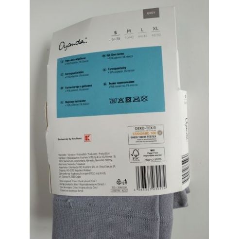 Oyanda thermocolments with fleece - gray buy in online store