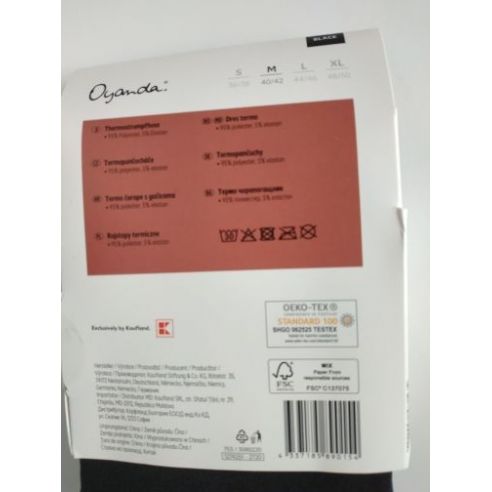 Oyanda thermocolments with fleece - black buy in online store