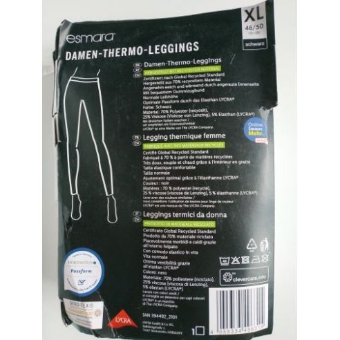 Esmara thermospaces with fleece - black buy in online store