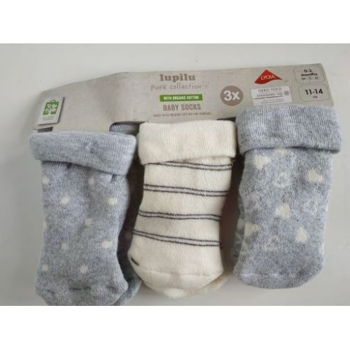 Socks terry Lupilu light gray (3Pars) buy in online store