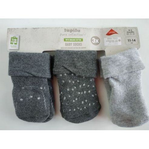 Socks terry Lupilu Dark gray (3Pars) buy in online store