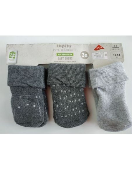 Socks terry Lupilu Dark gray (3Pars) buy in online store