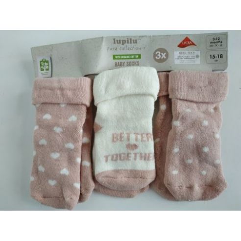 Socks terry Lupilu pink (3Pars) buy in online store