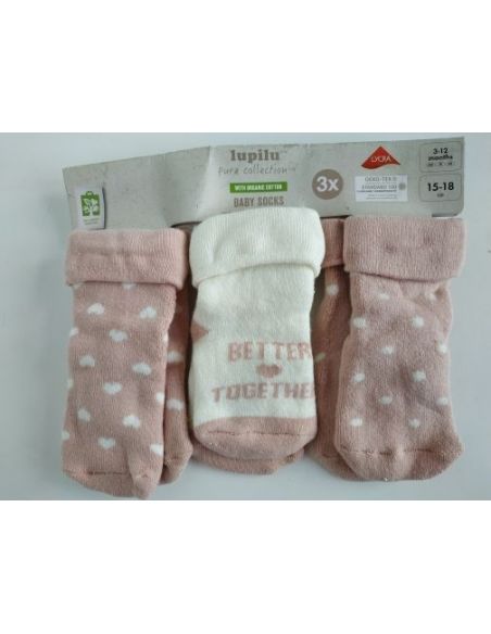 Socks terry Lupilu pink (3Pars) buy in online store