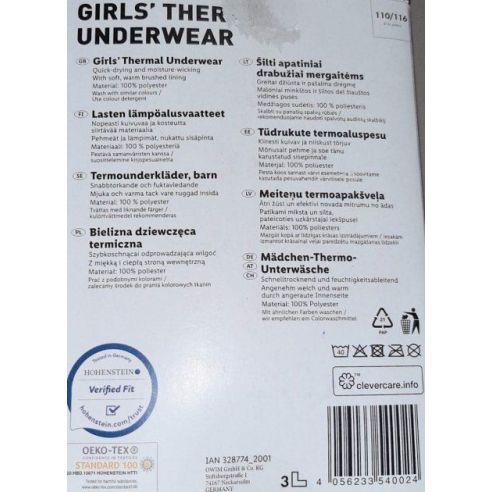 Term underwear CRIVIT DESENTRY - Lilac on Fleece buy in online store