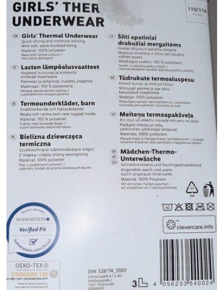 Term underwear CRIVIT DESENTRY - Lilac on Fleece buy in online store