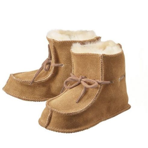 Leather Lupilu Booties on Fur (Natural Suede and Sheaf) Size 16/17 buy in online store